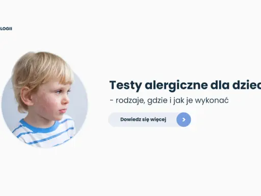Chłopiec z zaczerwienioną skórą na twarzy. Informacja o testach alergicznych u dzieci.